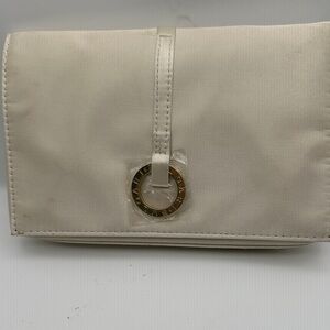 Bvlgari Elegant Cream Clutch Cosmetics Bag. NWOT